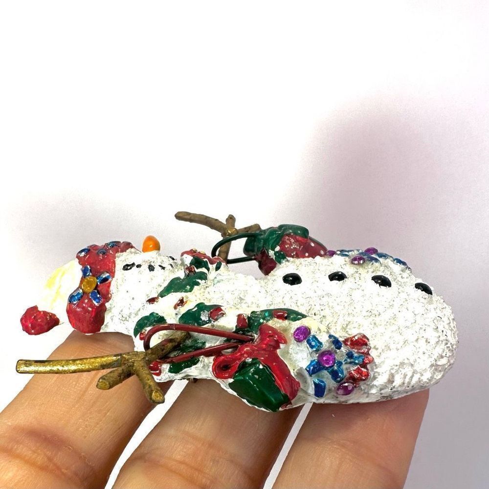 Snowman brooch - Picture 3 of 7